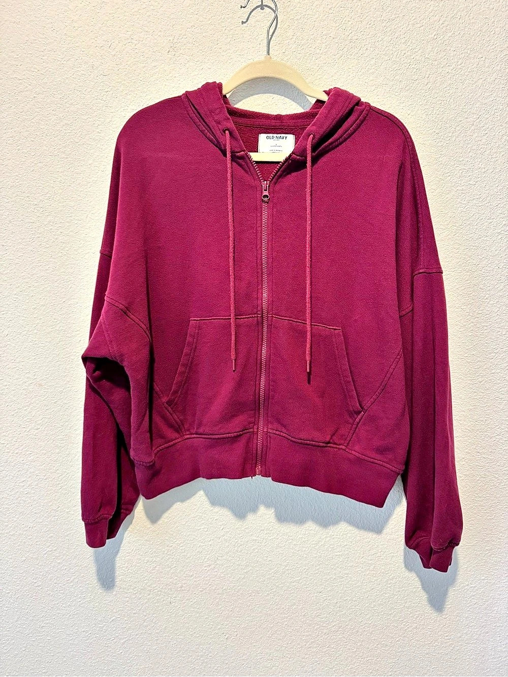 Old Navy SoComfy Full-Zip Hoodie Sweatshirt Purple/Magenta Large
